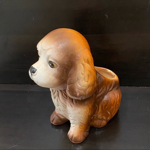 Vintage RELPO Cocker Spaniel Dog Ceramic Planter - Picture 7 of 14